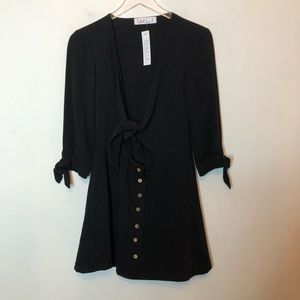 STELLA LAGUNA BEACH Black Tie Front Long Top M